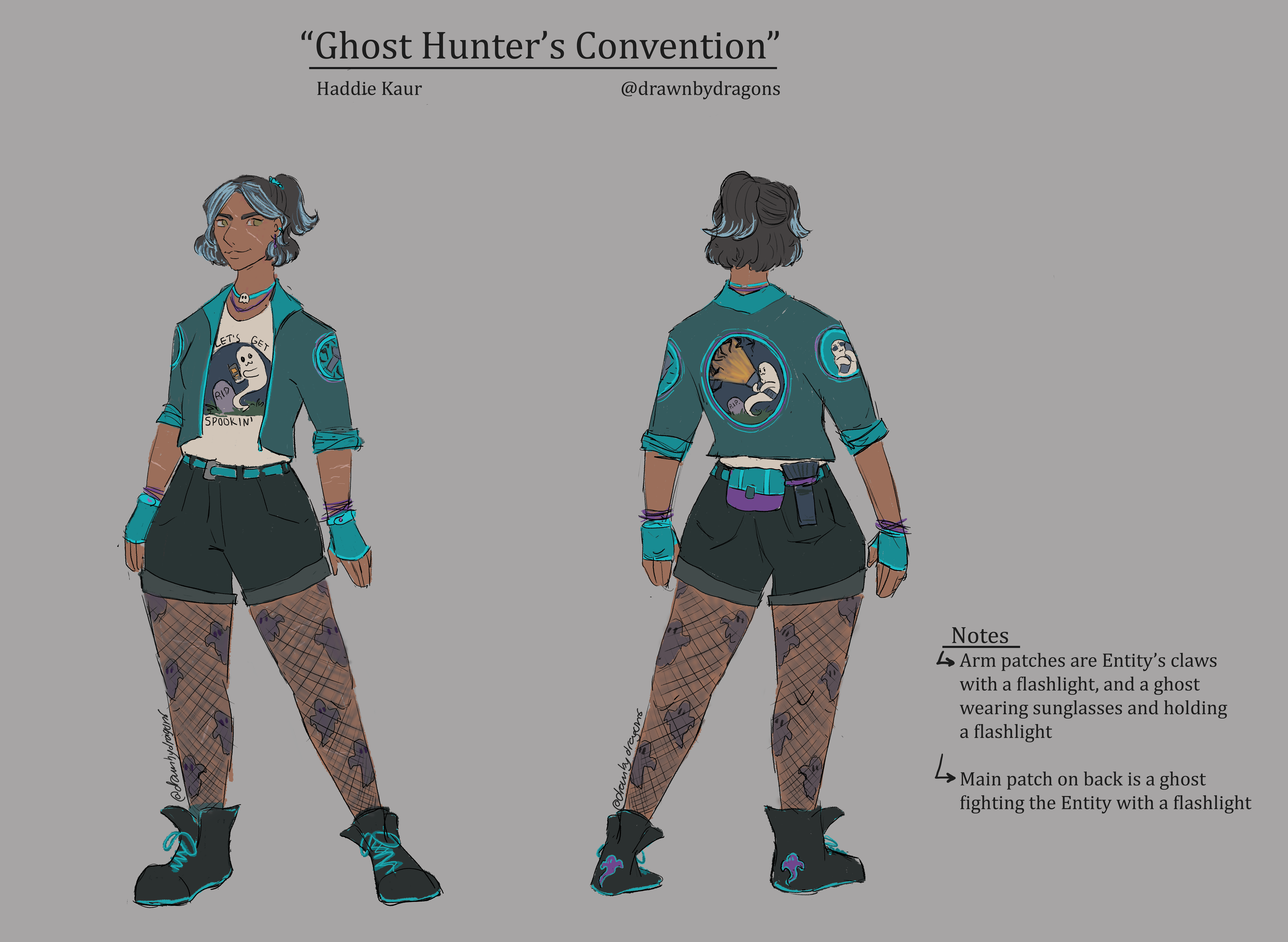 Character sheet showing a young woman.